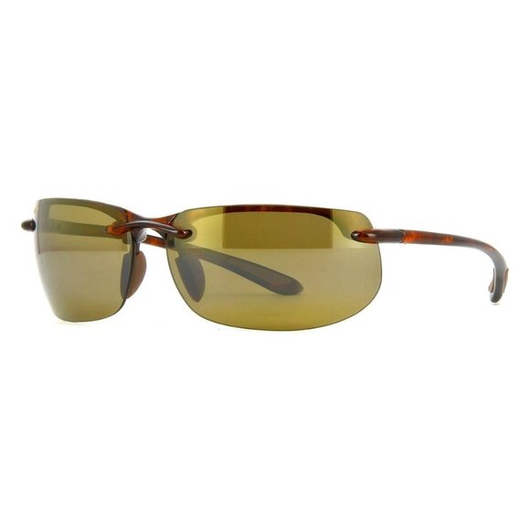 New MAUI JIM Banyans Havana Polarised Semi Rimless Rectangle H412 10 Sunglasses - Picture 1 of 4